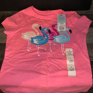 NWT cat and jack flamingo tshirt